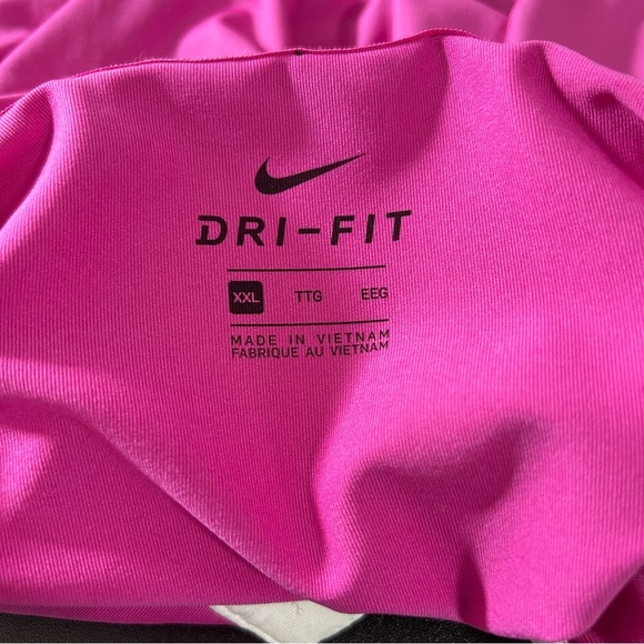 NIKE Dri-Fit Polo Men's Pink White Size XXL Golf Sporty - Picture 3 of 6